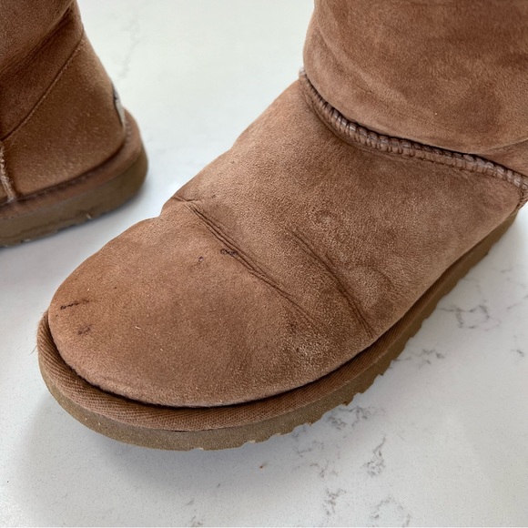 Ugg Bailey Suede Button Triplet II Water-Repellent Tall Boots - Picture 8 of 9